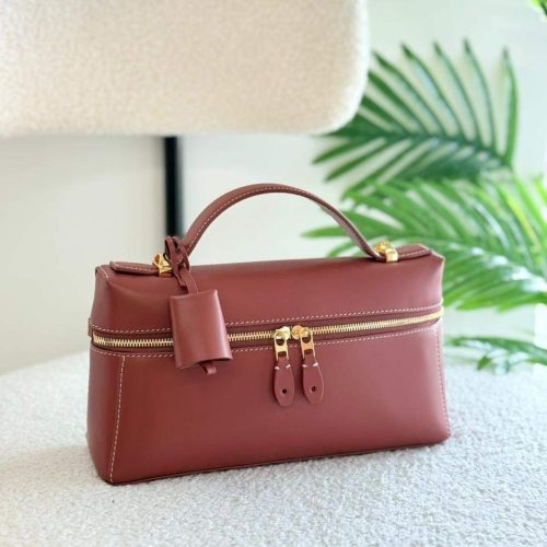 Loro Piana Extra L27 Deep Kummel Calfskin Shoulder Bag