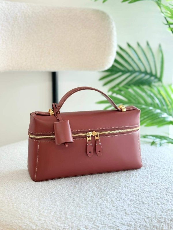 Loro Piana Extra L27 Deep Kummel Calfskin Shoulder Bag