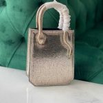 Bvlgari Mini Light Gold Leather Serpentine Tote Bag