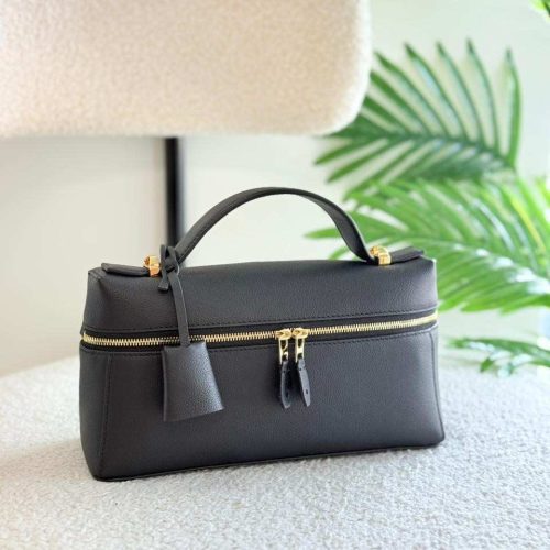 Loro Piana Extra L27 Black Calfskin Shoulder Bag