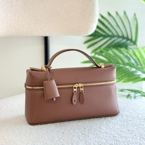 Loro Piana Extra L27 Brown Calfskin Shoulder Bag