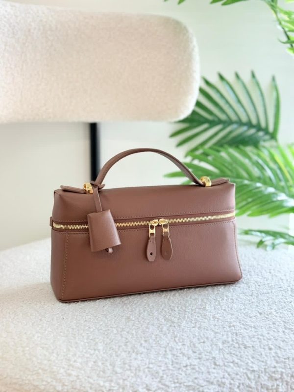 Loro Piana Extra L27 Brown Calfskin Shoulder Bag