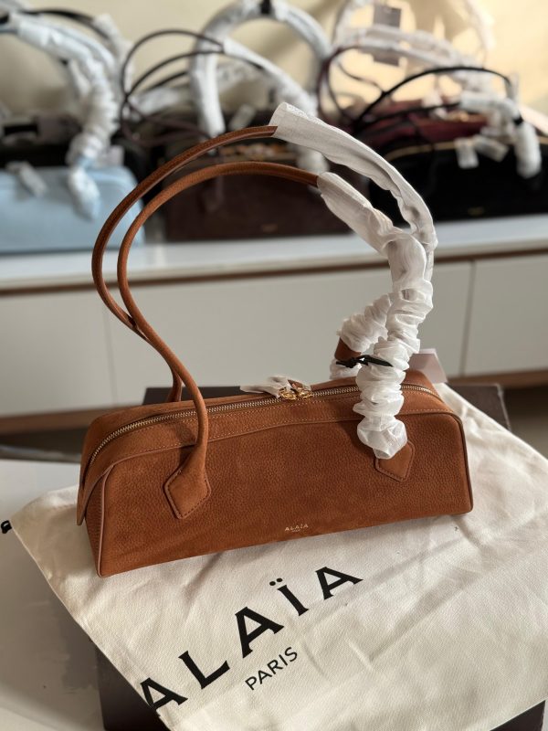 Alaia Le Teckel Bag Suede Brown Medium