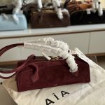 Alaia Le Teckel Suede Burgundy Medium