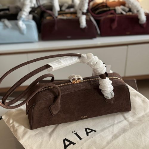 Alaia Le Teckel Suede Dark Brown Medium