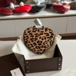 Alaia Le Coeur Bag Beige & Black Leopard Print