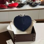 Alaia Le Coeur Bag Blue Denim Calfskin
