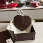 Alaia Le Coeur Bag Brown Suede