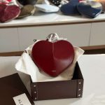 Alaia Le Coeur Bag Dark Red Calfskin