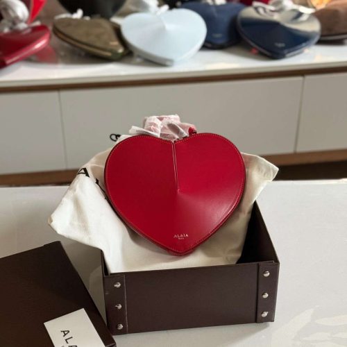 Alaia Le Coeur Bag Grenat Red Calfskin