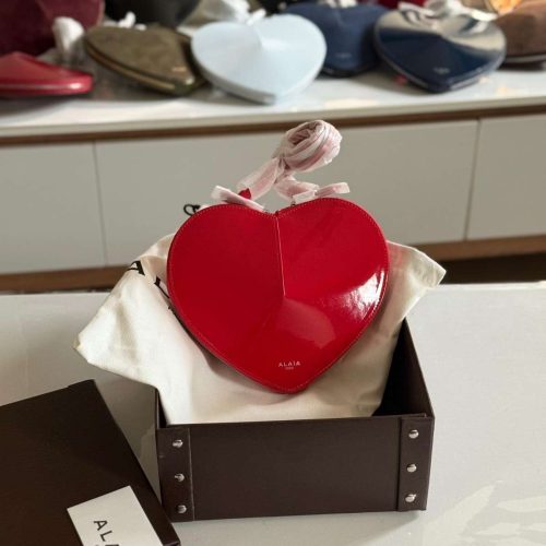 Alaia Le Coeur Bag Red Calfskin