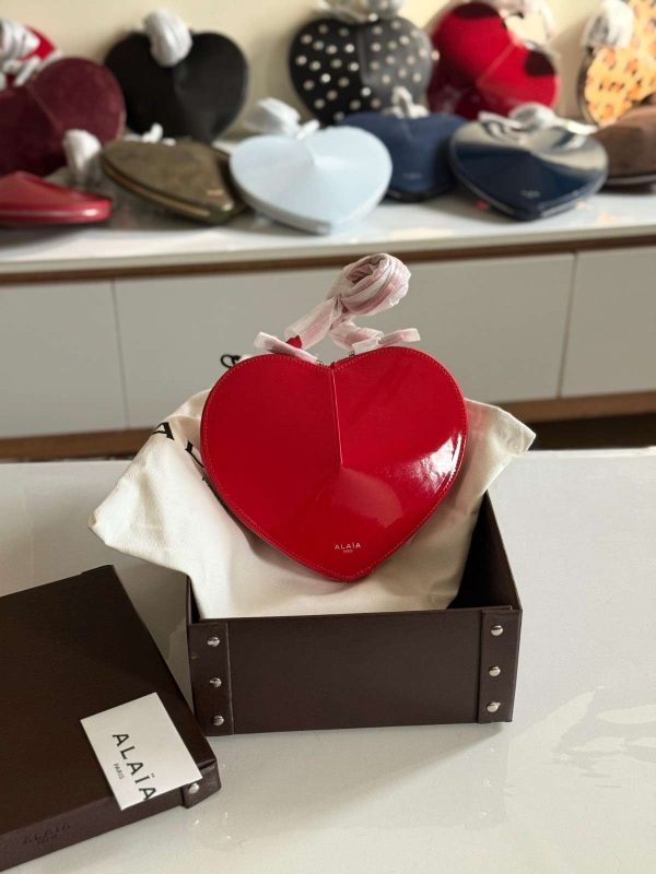 Alaia Le Coeur Bag Red Calfskin