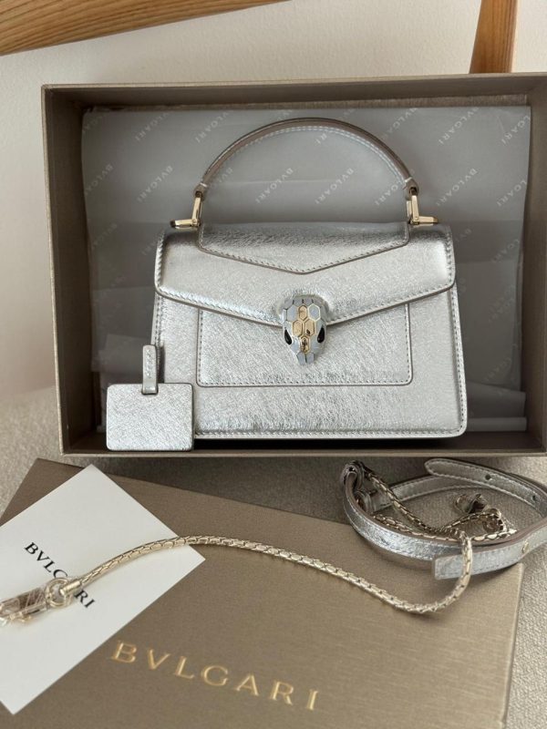 Bvlgari Serpenti Forever Bag Silver