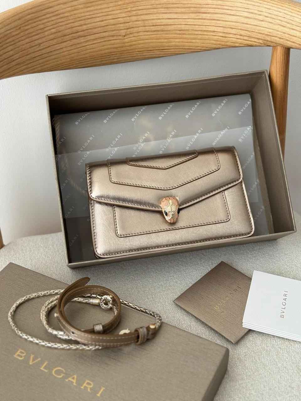 Bvlgari Serpenti Forever Small Light Gold Metallic Bvlgari Serpenti Forever Small Light Gold Metallic