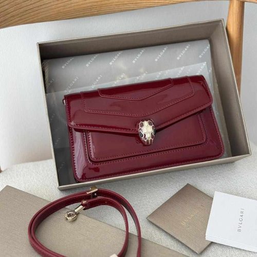 Bvlgari Serpenti Forever Bag Small Red Patent