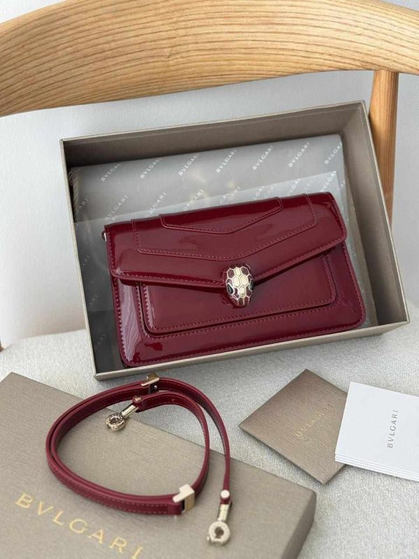 Bvlgari Serpenti Forever Bag Small Red Patent