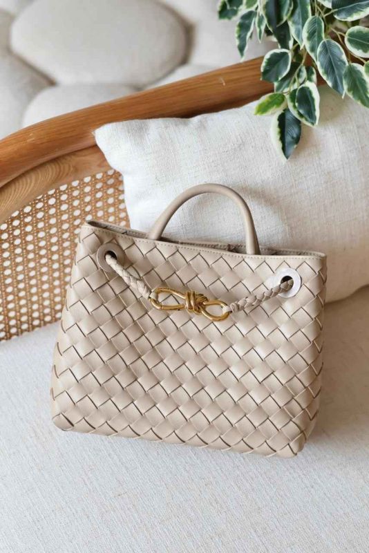 Bottega Veneta Andiamo Small Ecru