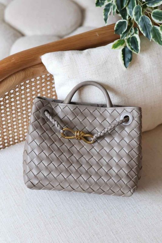Bottega Veneta Andiamo Small Light Grey
