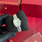 Cartier Baignoire White Dial Small White Gold Diamond Bezel WJBA0051