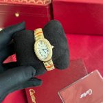Cartier Baignoire Yellow Gold Triple Row Diamond Bezel WB5096W1