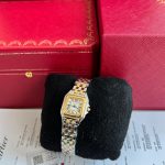 Cartier Panthere De Small Yellow Gold And Steel Case Ladies Watch W2PN0018