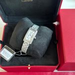 Cartier Tank Américaine Silver Dial White Gold CRWJTA0068 Ladies Watch