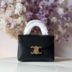 Celine Black Supple Grained Calfskin Teen Nino Bag