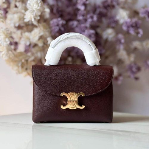Celine Teen Nino Bag Deep Burgundy Calfskin