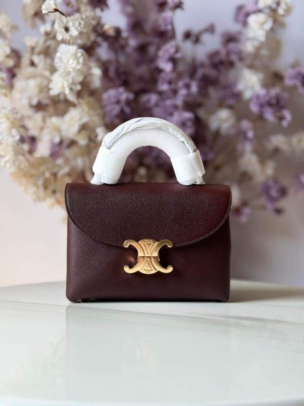 Celine Teen Nino Bag Deep Burgundy Calfskin