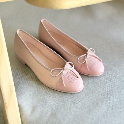 Chanel Pink Calfskin ballet flats