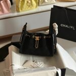 Chanel Mini 25 Black Quilted Suede