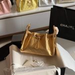 Chanel Mini 25 Gold Metallic Calfskin