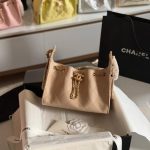Chanel Mini 25 Light Beige Caviar Quilted
