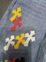 Chrome Hearts Multicolored Cross Denim Pants - Image 2