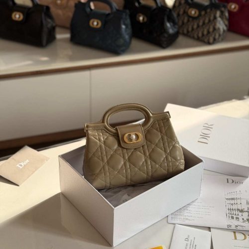 Dior Jolie Top Handle Mini Bag Beige Lambskin