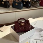 Dior Jolie Mini Bag Deep Burgundy Cannage Lambskin