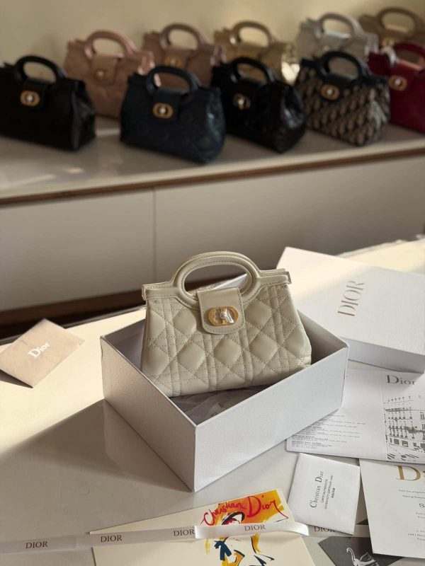 Dior Jolie Mini Bag Latte Cannage Lambskin
