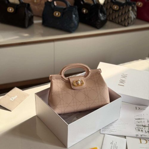 Dior Jolie Mini Bag Powder Pink Cannage Lambskin