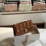 Dior My Dior Brown Cannage Mini Bag