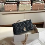 Dior My Dior Dark Grey Cannage Mini Bag