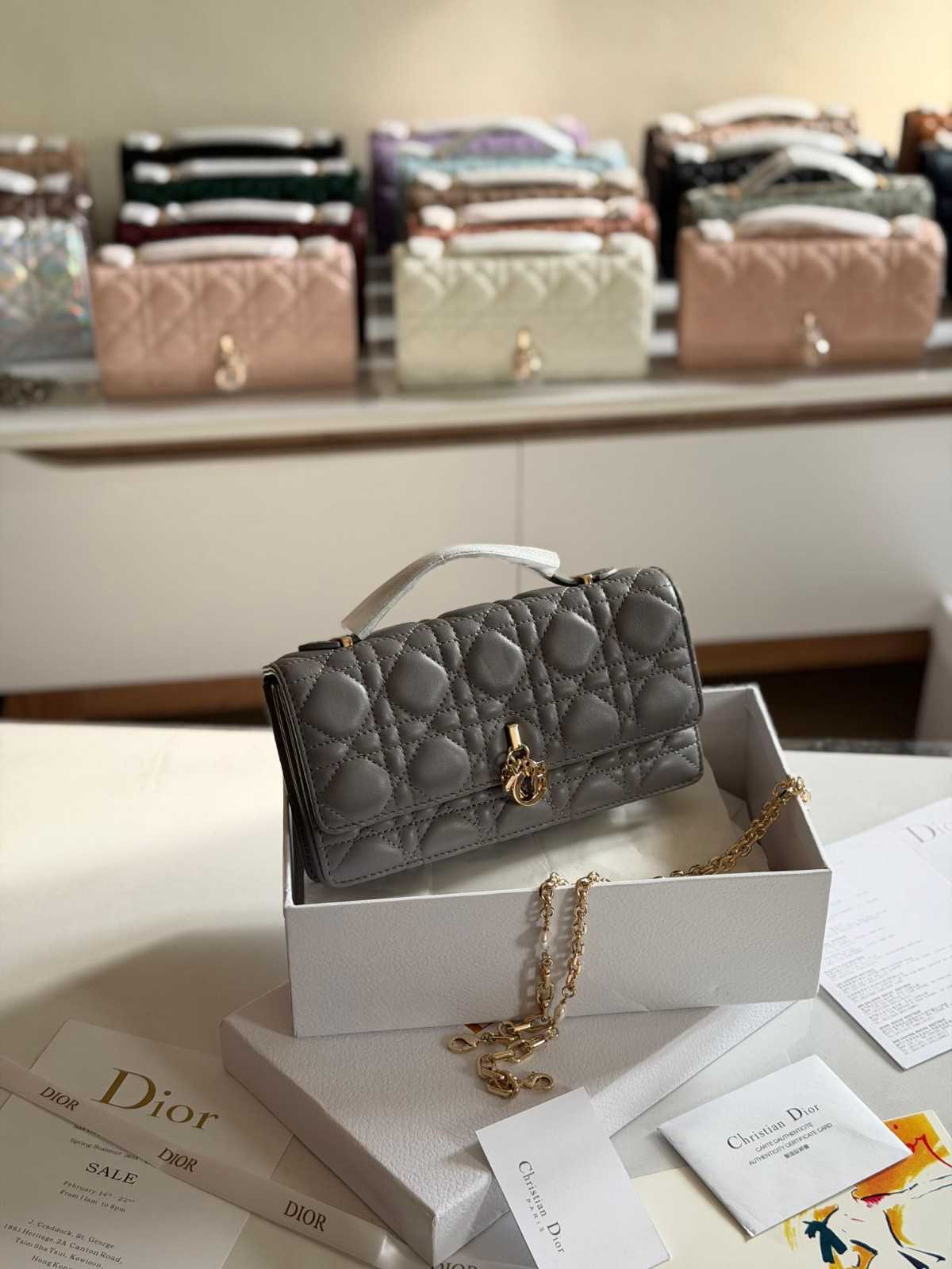 Dior My Dior grey Cannage Mini Bag Dior My Dior grey Cannage Mini Bag