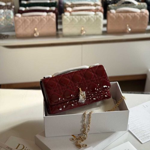 Dior My Dior Red Cannage Mini Bag