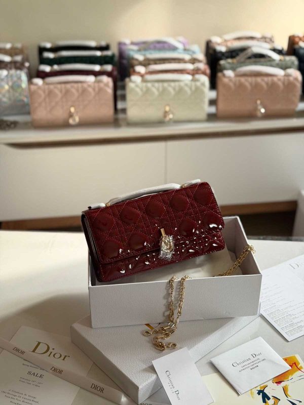 Dior My Dior Red Cannage Mini Bag