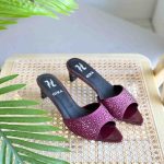 Gina Burgundy Crystal Comet Heels Sandals
