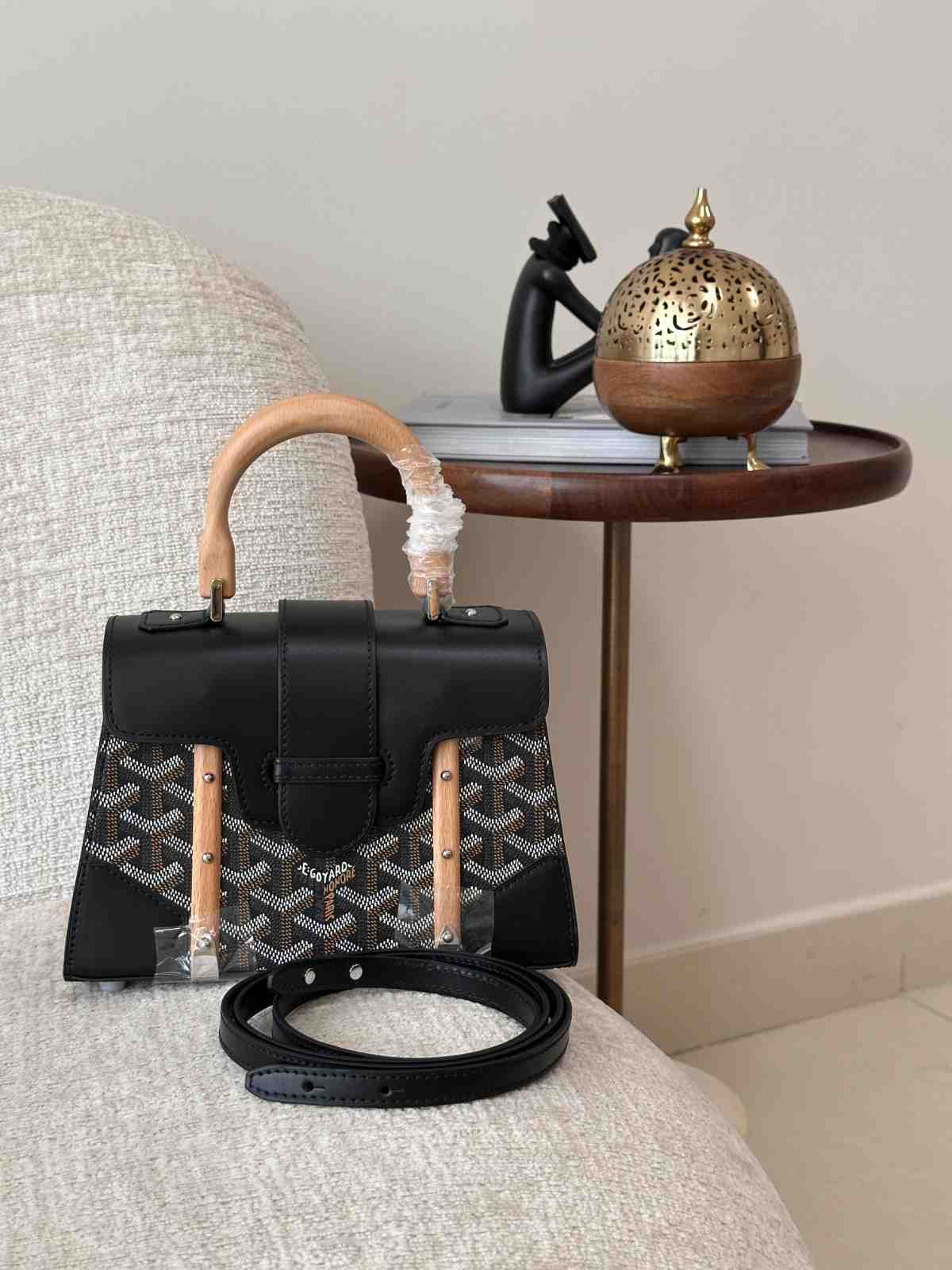 Goyard Saïgon Structure Mini Bag Black Goyard Saïgon Structure Mini Bag Black