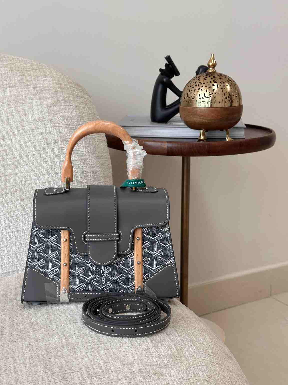 Goyard Saïgon Structure Mini Bag Grey Goyard Saïgon Structure Mini Bag Grey