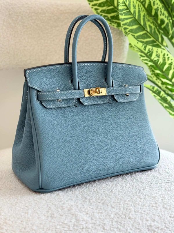 Hermes Birkin 25CM Bleu Jean Togo Leather Handbag