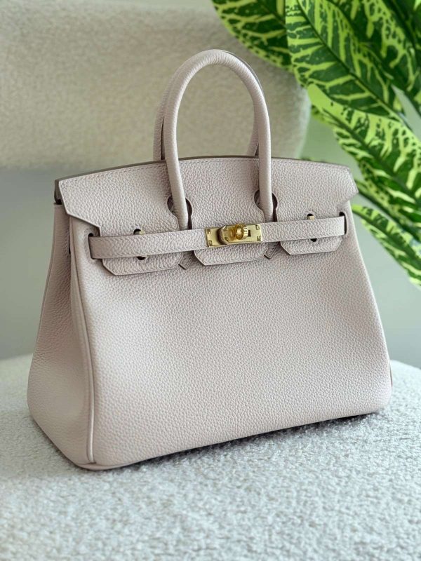 Hermes Birkin 25CM Craie Shade Togo Leather Handbag