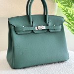 Hermes Birkin 25CM Malachite Togo Leather Handbag