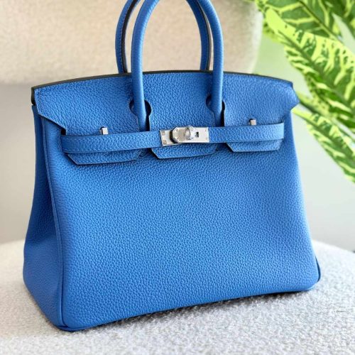 Hermes Birkin 25CM Rich Blue Togo Leather Handbag